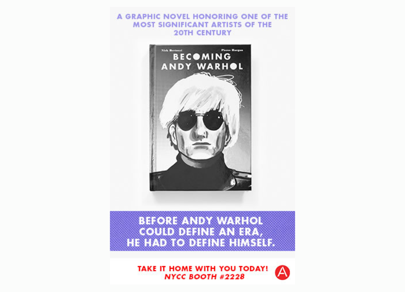 ABRAMS Becoming Andy Warhol Comic Con Proximity Targeting Ad Creative