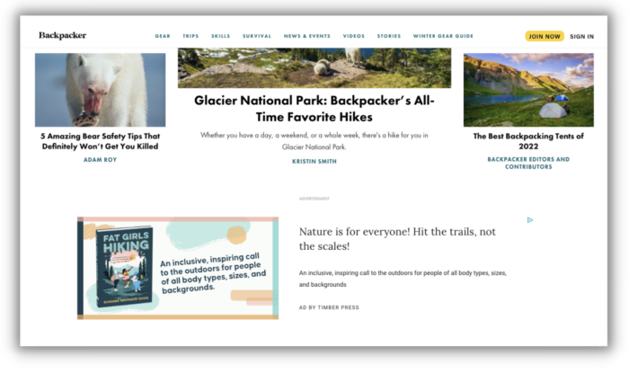 AdBiblio Case Study: Fat Girls Hiking